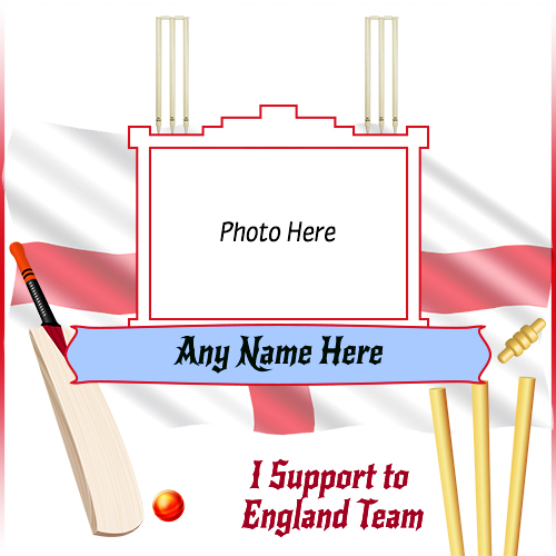 Icc World Cup 2019 Support Team England Photo Frame With Name Icc World Cup 2019 Support Team England Photo Frame With Name